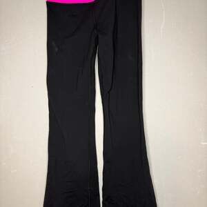 Lululemon Black and Pink Reversible Flare Leggings